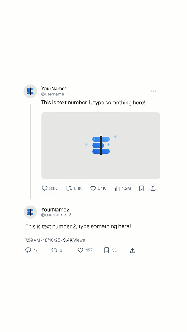 Two-Post Social Thread